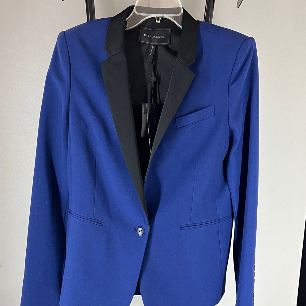 BCBGeneration Cobalt Blazer with Black Trim